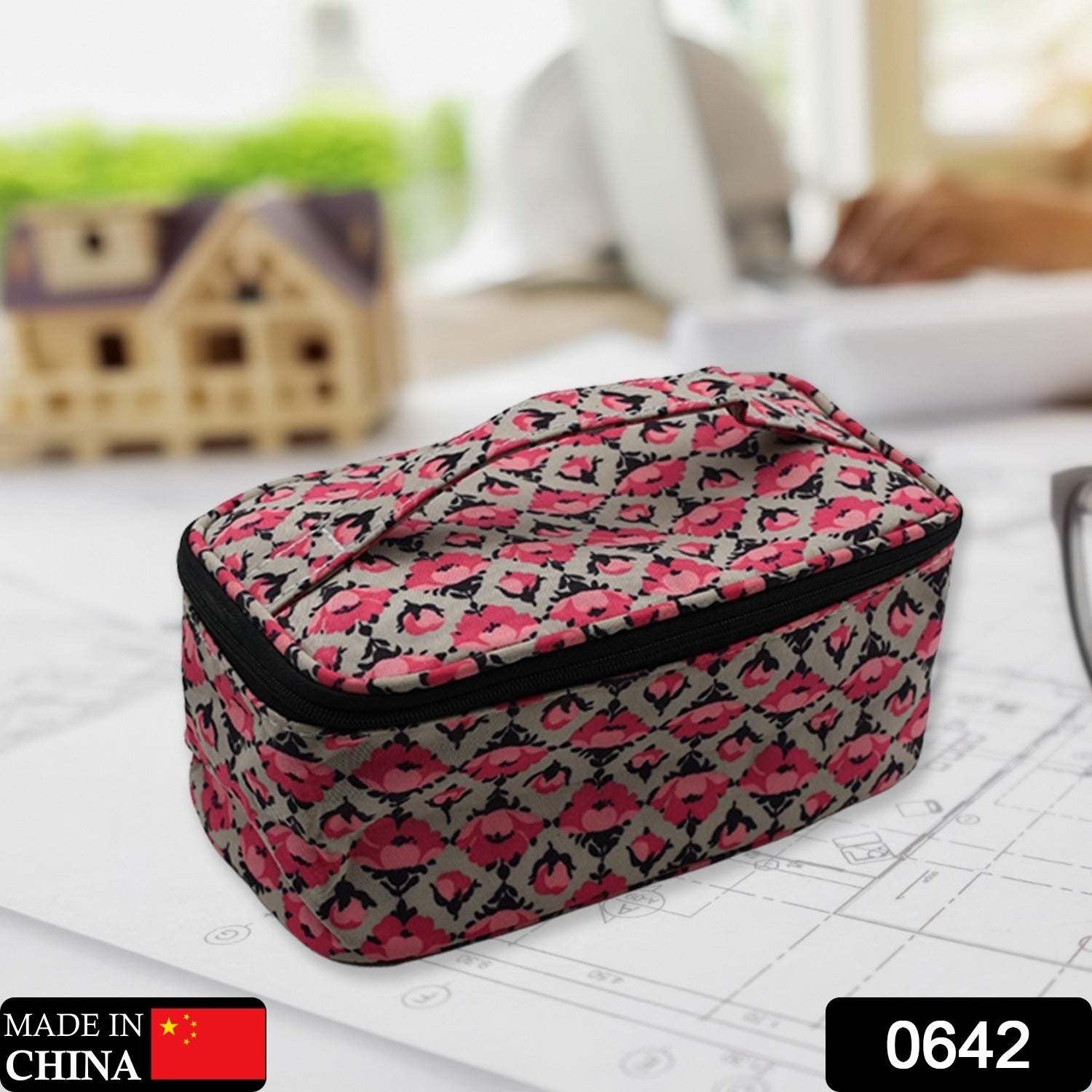 Decor Travel Makeup Bag with Small pouch Portable Organizer Makeup Cosmetic Train Case Large Capacity for Cosmetics Makeup Brushes and Toiletry Jewelry for More Storage - Bhavnagar Deodap