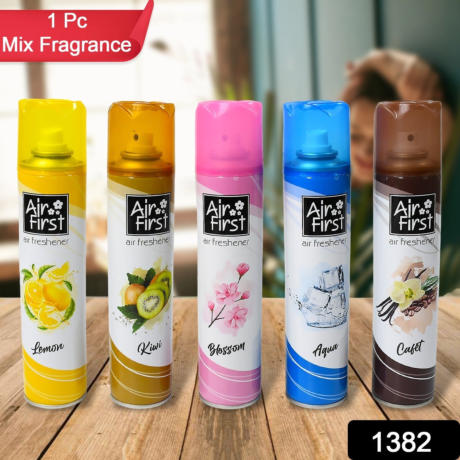 Used In Office, Home, Hotels, Banquets, Carpet Etc, Room Spray Air Freshener, Mix Fragrance Lemon, Kiwi, Blossom, Aqua, Cafet (300 Ml Approx / 1 Pc) - Bhavnagar Deodap