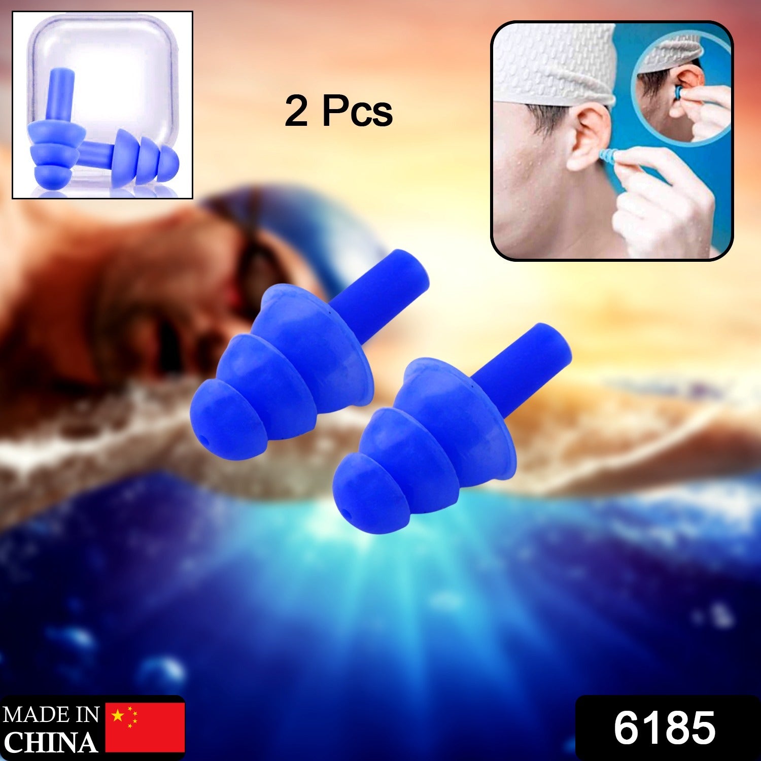 Safety Ultra Soft Foam Ear Plugs Reusable Ear Plugs for Sleeping, Travel, Loud Noises, Work, Learning, Snoring (2 Pc Set) - Bhavnagar Deodap