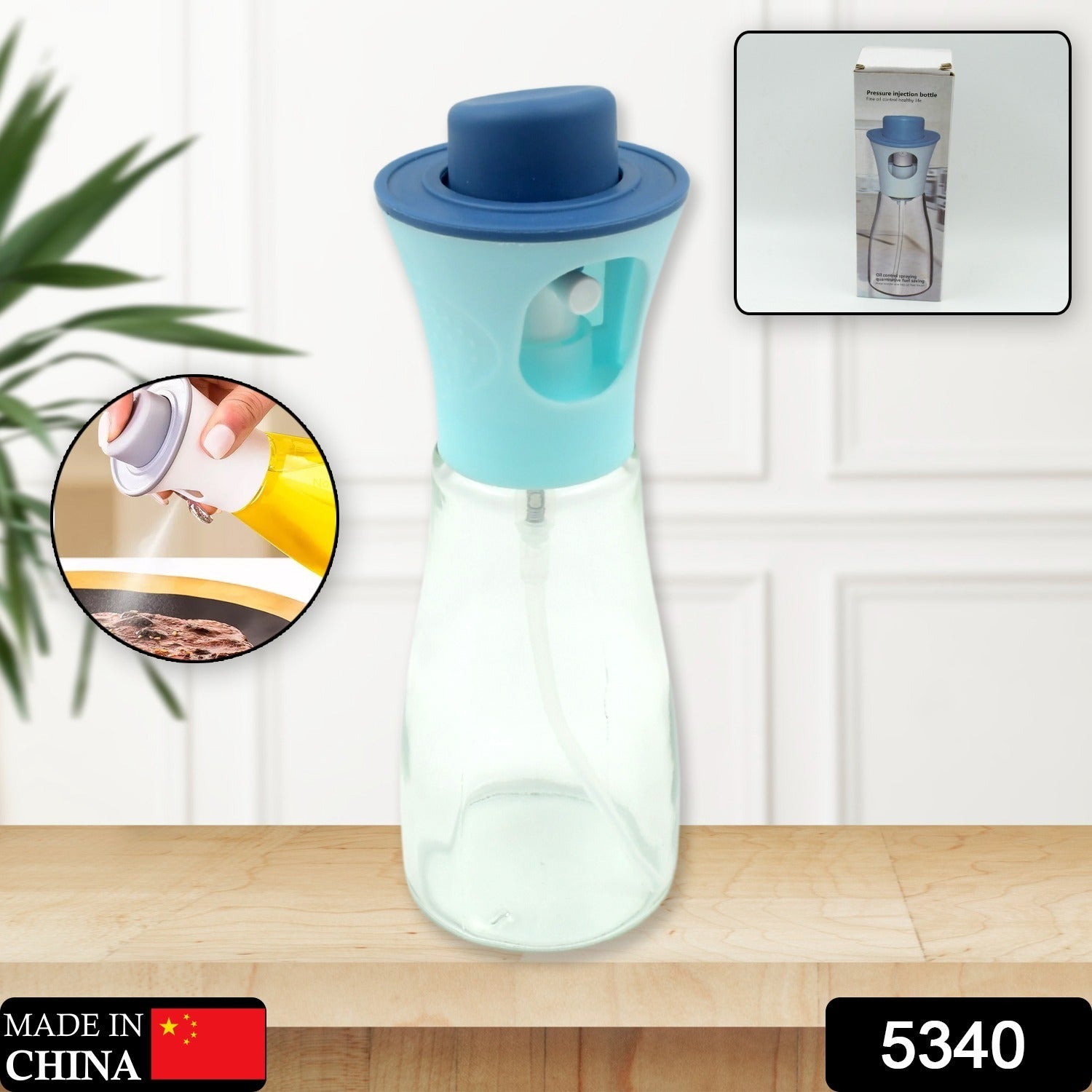 Oil Dispenser Bottle, Oil and Vinegar Cruet, Oil Sprayer Dispenser, Olive Oil Dispenser 200 ml Mist Oil Spray Bottle for Cooking with Plastic - Bhavnagar Deodap