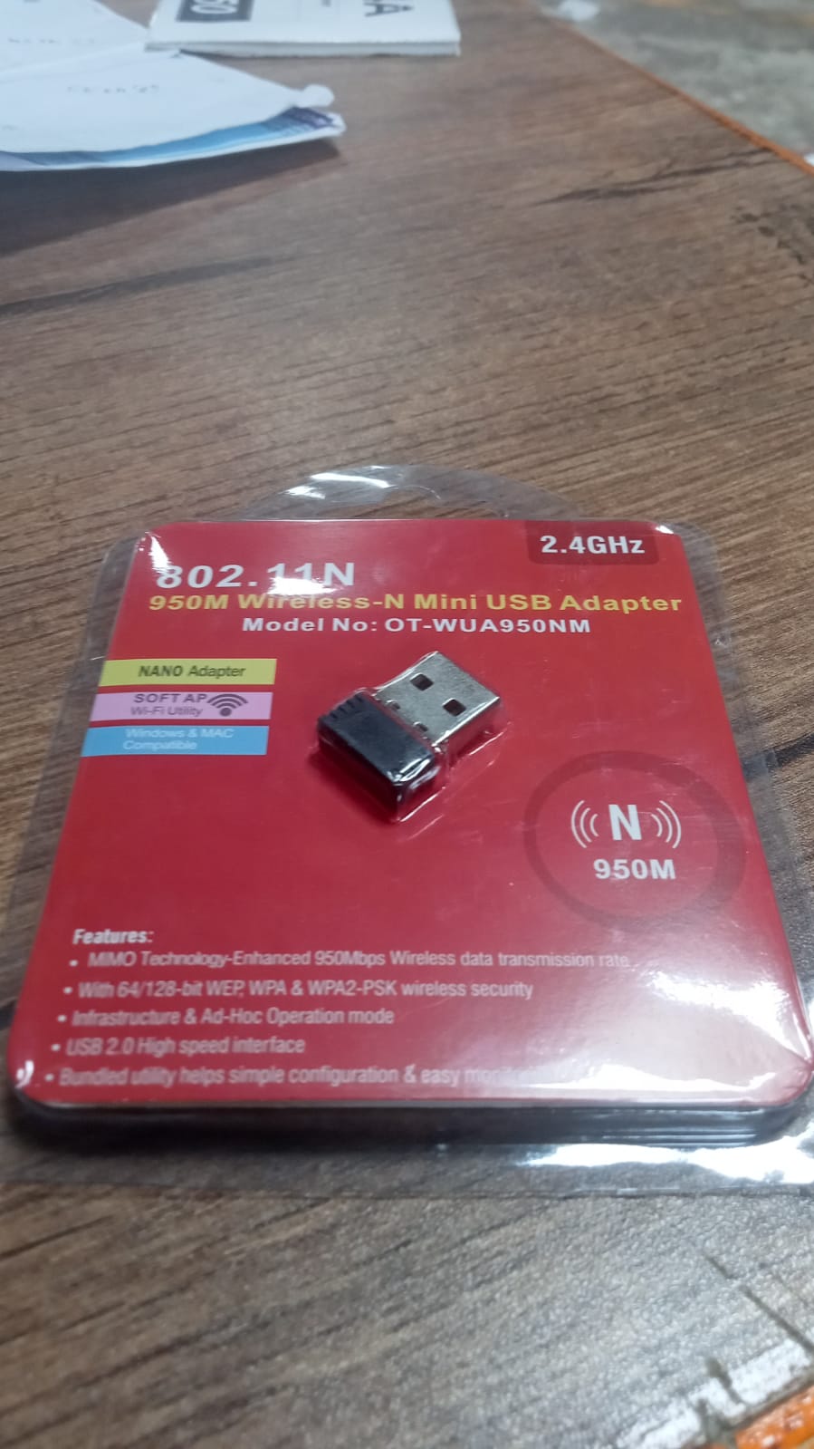 Wi-Fi Receiver Wireless Mini Wi-Fi Network Adapter with with Driver Cd For Computer & Laptop And Etc Device Use - Bhavnagar Deodap