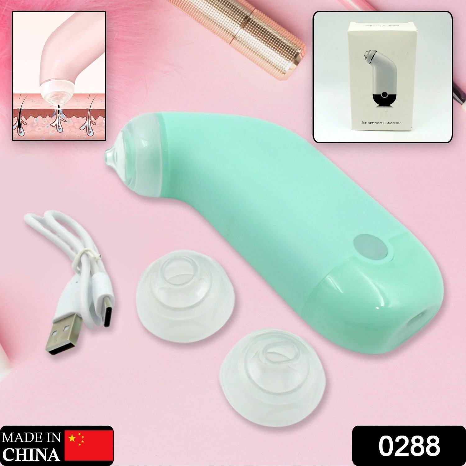 Vacuum Blackhead Machine, Reduce Spot Mini Handheld Lifting Massage Facial Blackhead Remover For Skin Care (1 Pc) - Bhavnagar Deodap