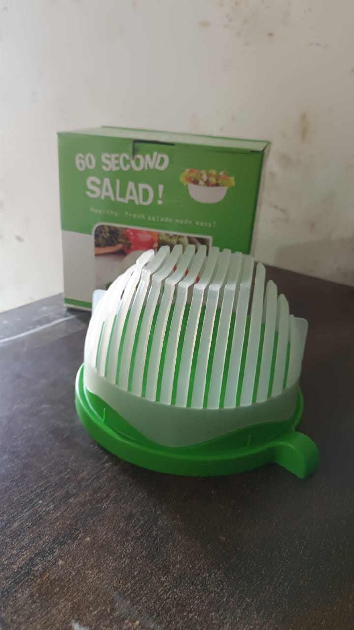 Plastic 60 Seconds Salad Cutter Salad Maker Salad Bow  (1 Pc) - Bhavnagar Deodap