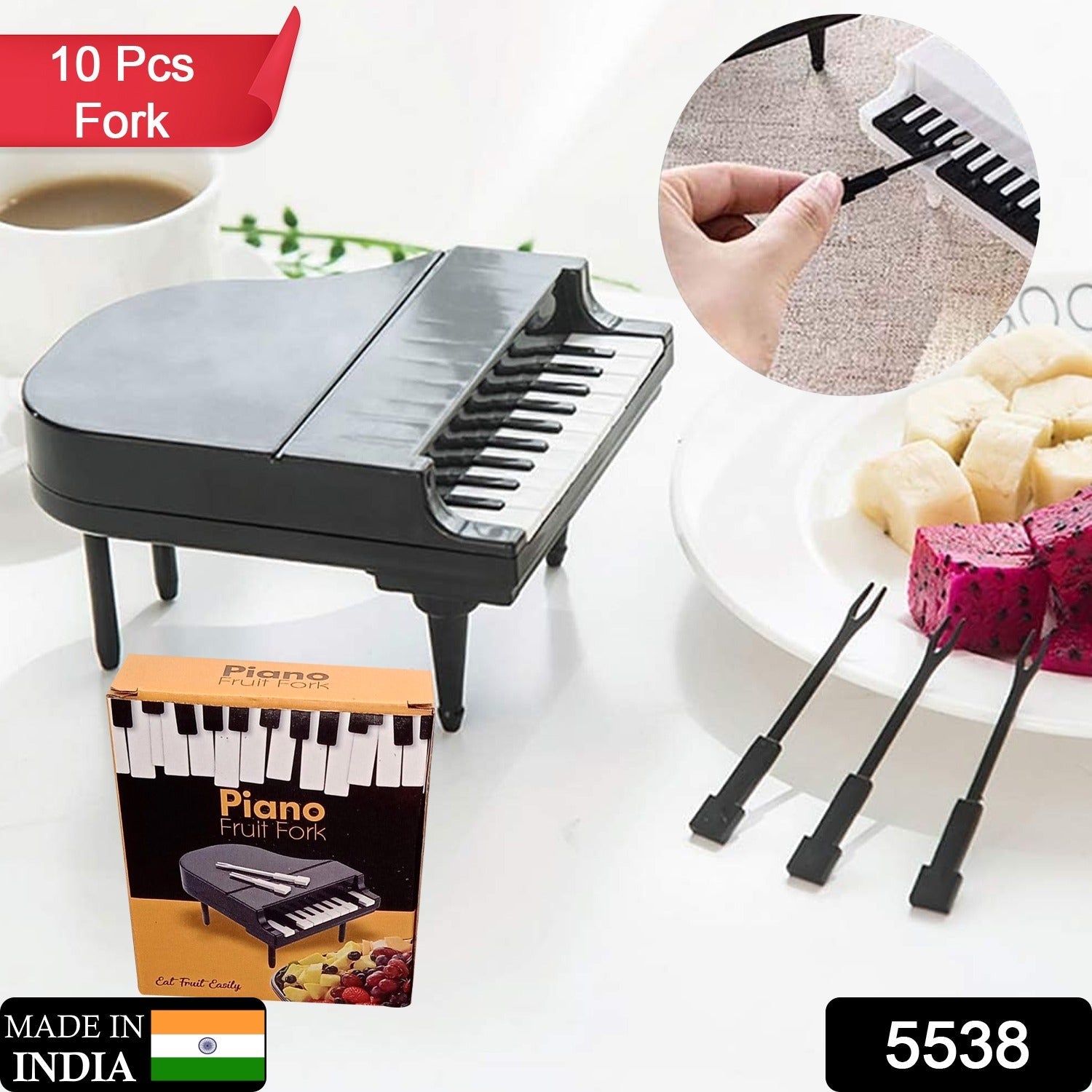 10 Pc Piano Fruit Forks: Fun & Functional for Snacks (Set) - Bhavnagar Deodap