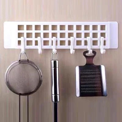 5Spin Plastic Hanger Hook, Hotel, Bathroom Wardrobe Wall Clothes Coat Towel Hanging Hanger Hook Plastic Sticker Multipurpose Hanger Hooks - Bhavnagar Deodap