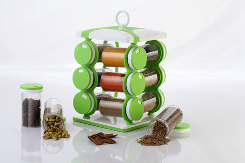 Spice jar Set - Food Grade Plastic 12pcs Spice jar (Brown Box) - Bhavnagar Deodap