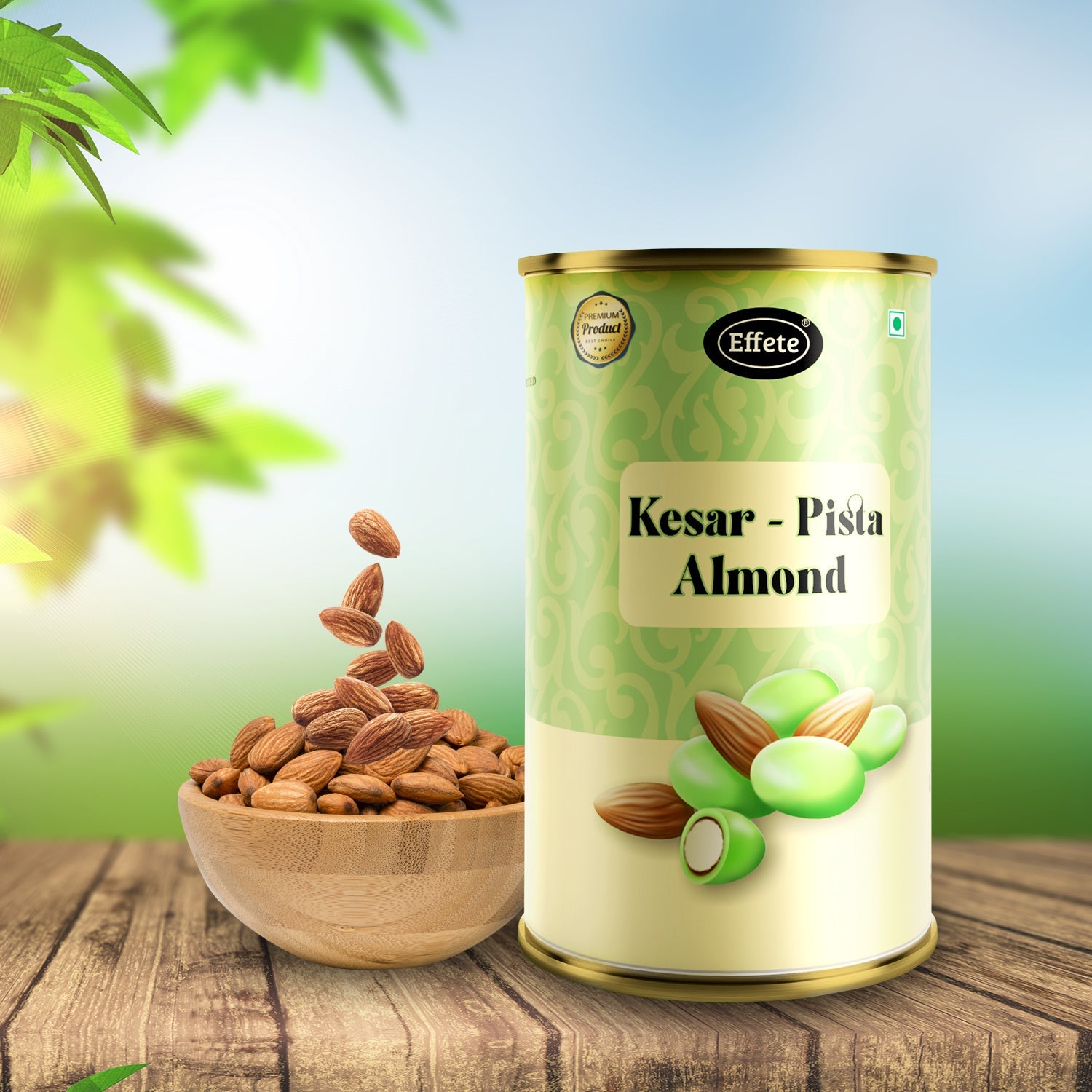 Kesar-Pista Almonds Chocolate (96 g) - Bhavnagar Deodap