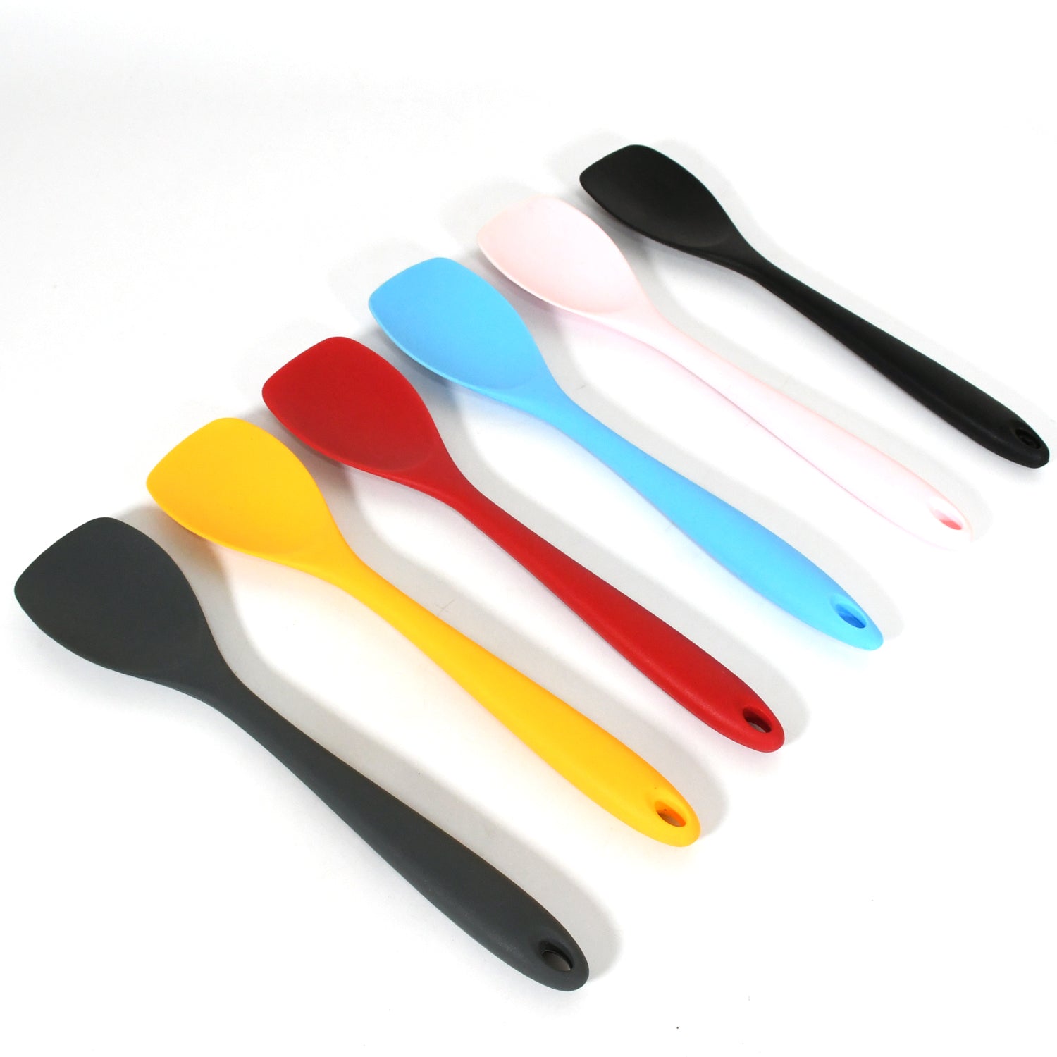 Multipurpose Silicone Spoon, Silicone Basting Spoon Non-Stick Kitchen Utensils Household Gadgets Heat-Resistant Non Stick Spoons Kitchen Cookware Items For Cooking and Baking (6 Pcs Set) - Bhavnagar Deodap