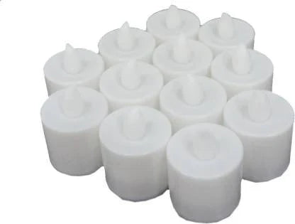 Battery Operated Candle Ideal for Party, Wedding, Birthday, Gifts (12pc) (White) - Bhavnagar Deodap