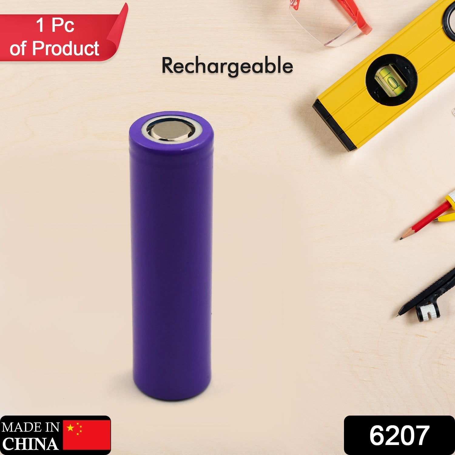 High-Capacity Released Rechargeable Batteries 3.7V 1200Mah Flat Top Lithium Rechargeable Battery (1pc) - Bhavnagar Deodap