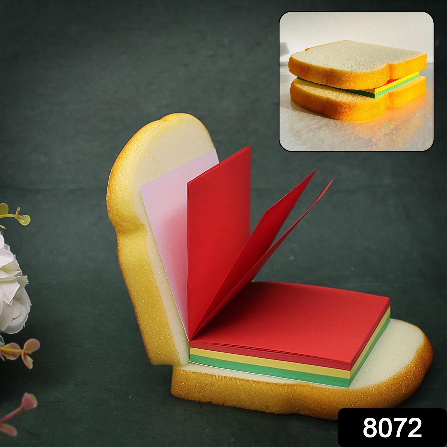 Sandwich Shaped Note  /  Sticky Notes  /  Memo Notes, Unique Mini Notes (Multicolor) - Bhavnagar Deodap