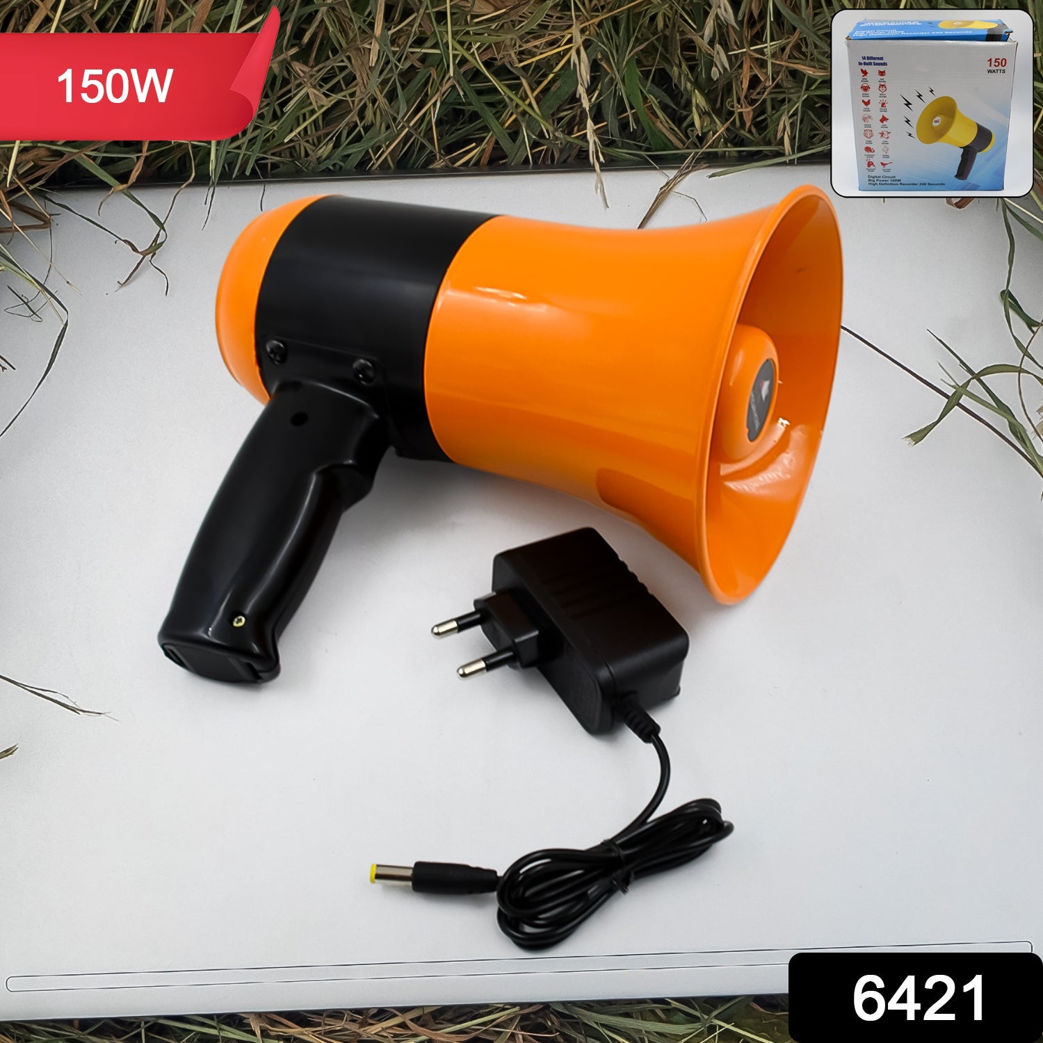 Megaphone Bluetooth 150 Watts Handheld Dynamic Megaphone Outdoor, Indoor PA System Talk / Record / Play / Music / Siren - Bhavnagar Deodap