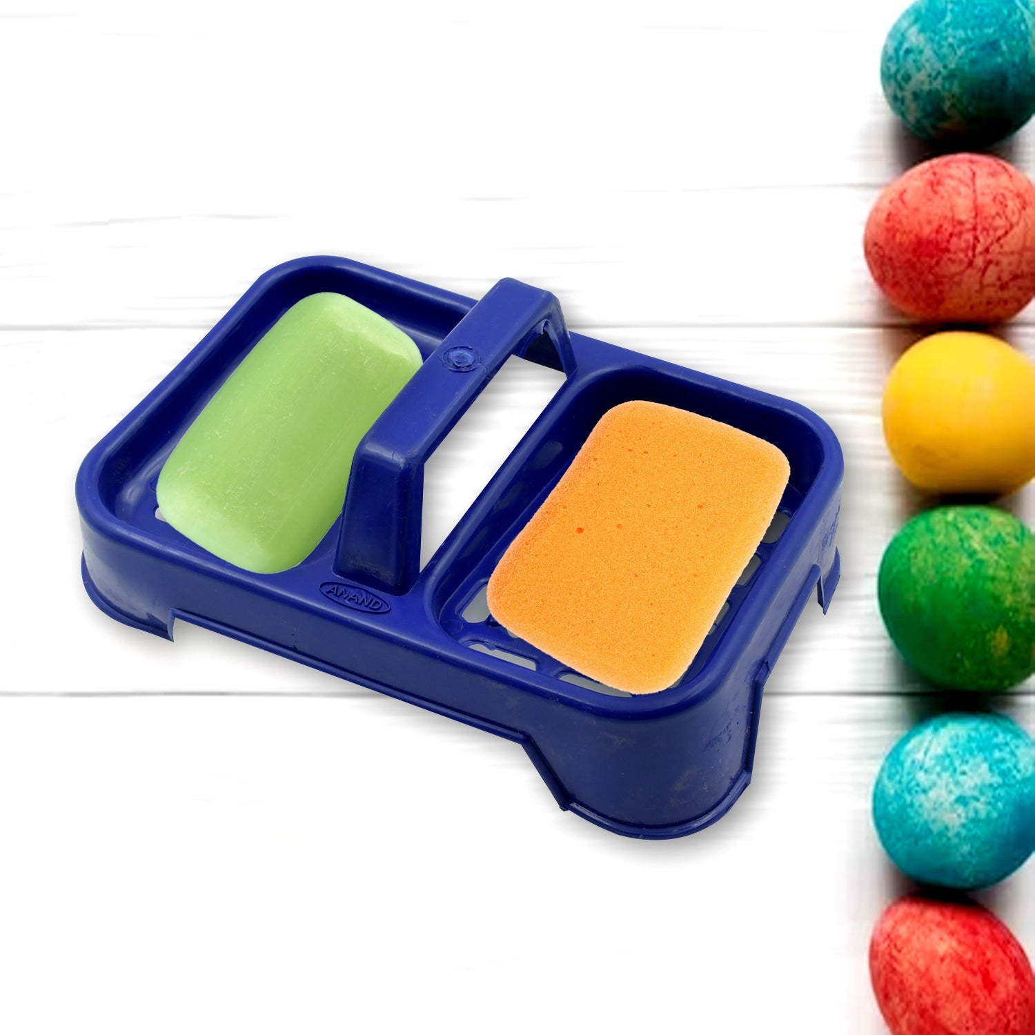 2in1 Plastic Soap Case / Soap Dish / Soap Stand, 2 Section Plastic Soap Case Soap Holder Soap Dish For Bathroom Kitchen Sink (1 Pc / Multicolor ) - Bhavnagar Deodap