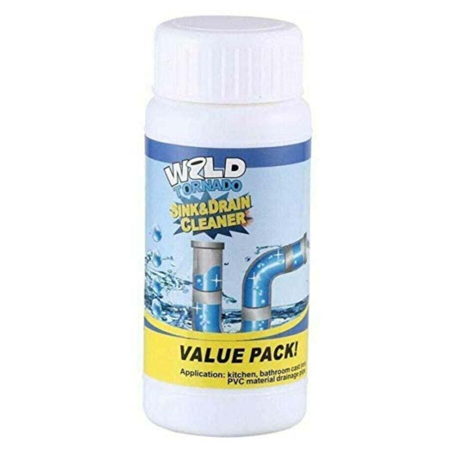 Powerful Sink and Drain Cleaner, Portable Powder Cleaning Tool Super Clog Remover Chemical Powder Agent for Kitchen Toilet Pipe Dredging (110 Gm) - Bhavnagar Deodap