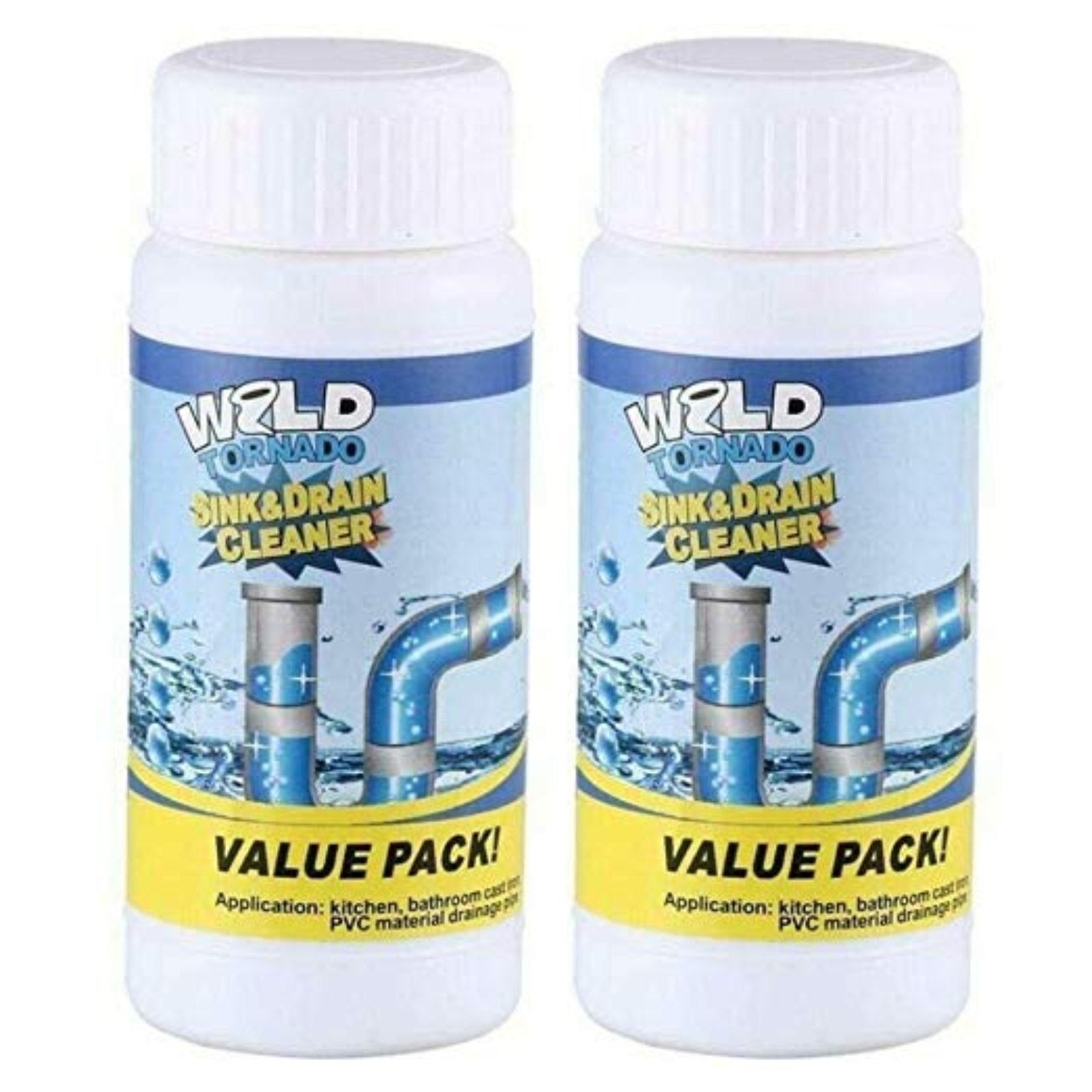 Powerful Sink and Drain Cleaner, Portable Powder Cleaning Tool Super Clog Remover Chemical Powder Agent for Kitchen Toilet Pipe Dredging (110 Gm) - Bhavnagar Deodap