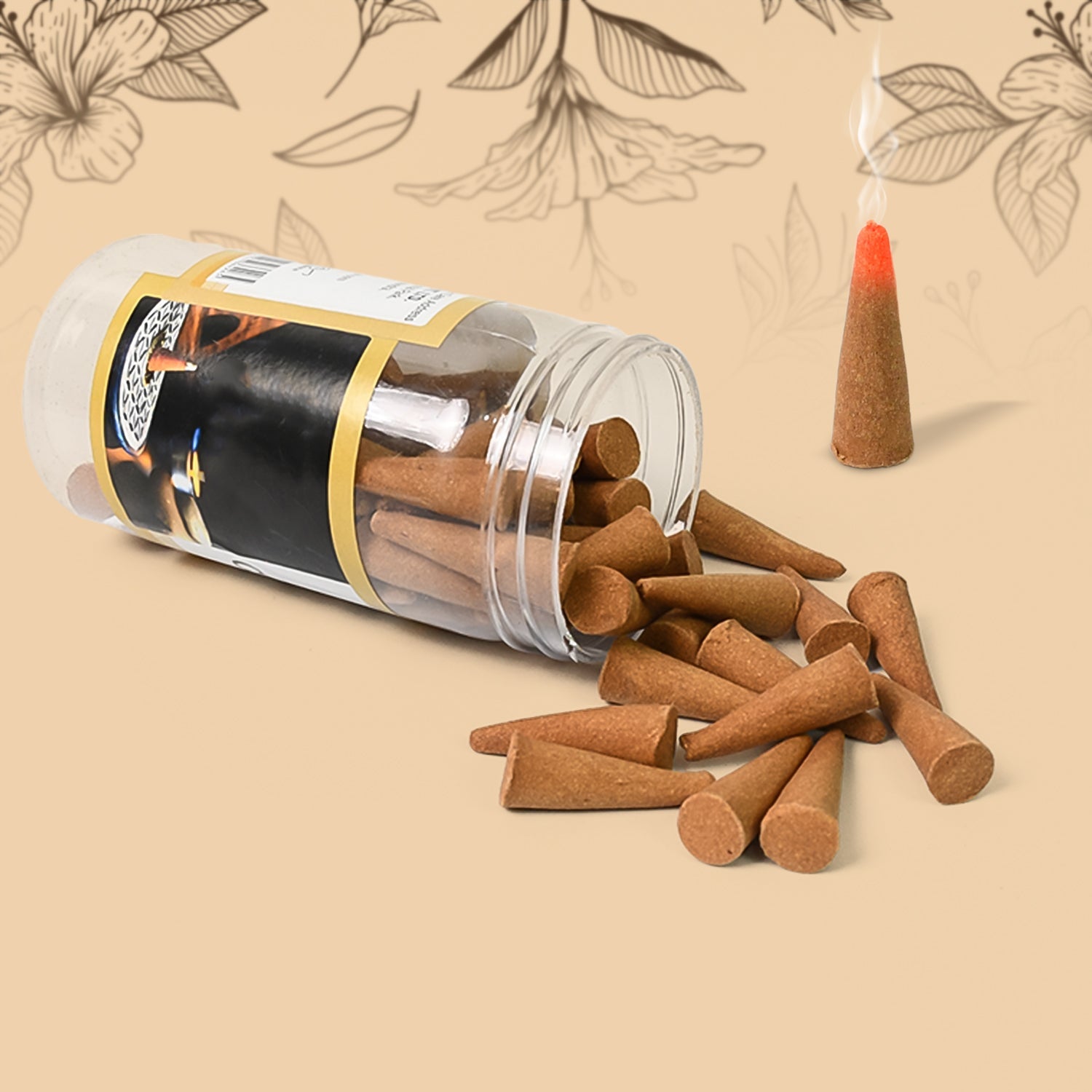 Mix Flavour Dhoop Cones, Premium Dhoop (120 GM/ Mix/ 1pc)